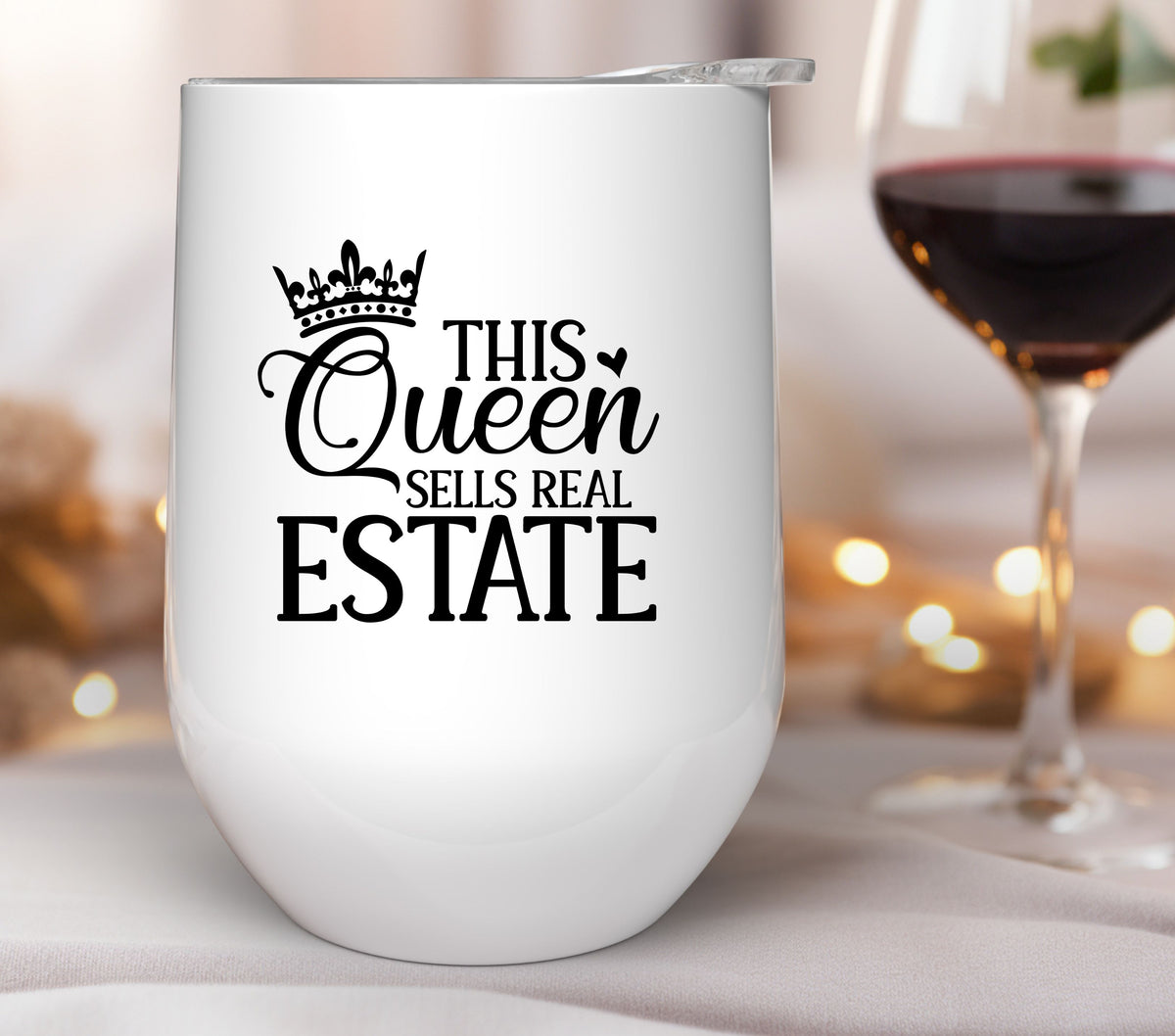 This Queen sells real estate  UV DTF Decals
