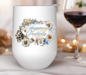 Happiness is a mood Daisies and Denim UV DTF Decals