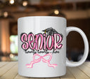 Senior pink bow UV DTF Decals
