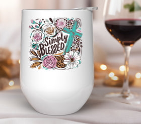 Simply blessed floral UV DTF Decals