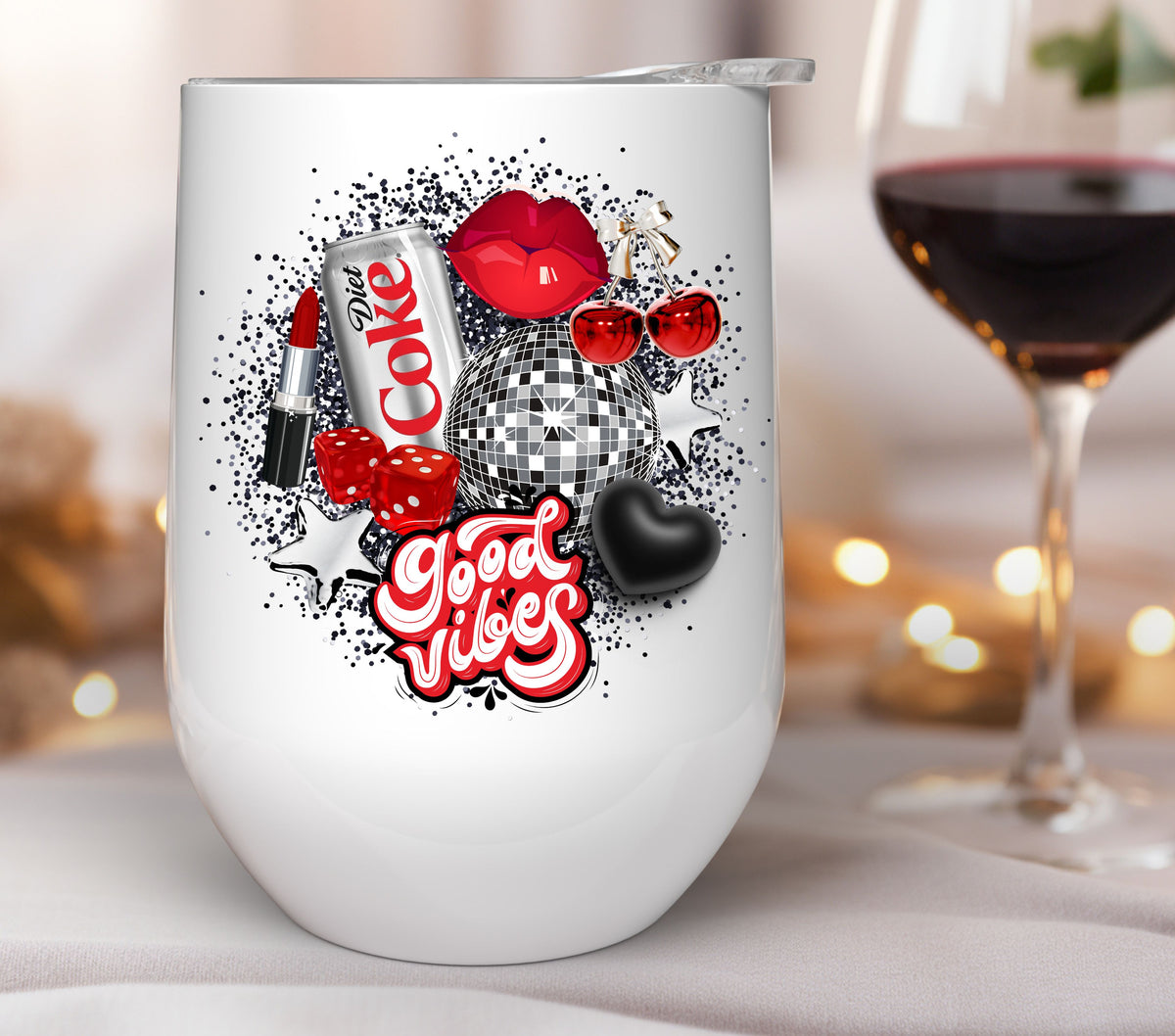Good vibes Diet Coke UV DTF Decals