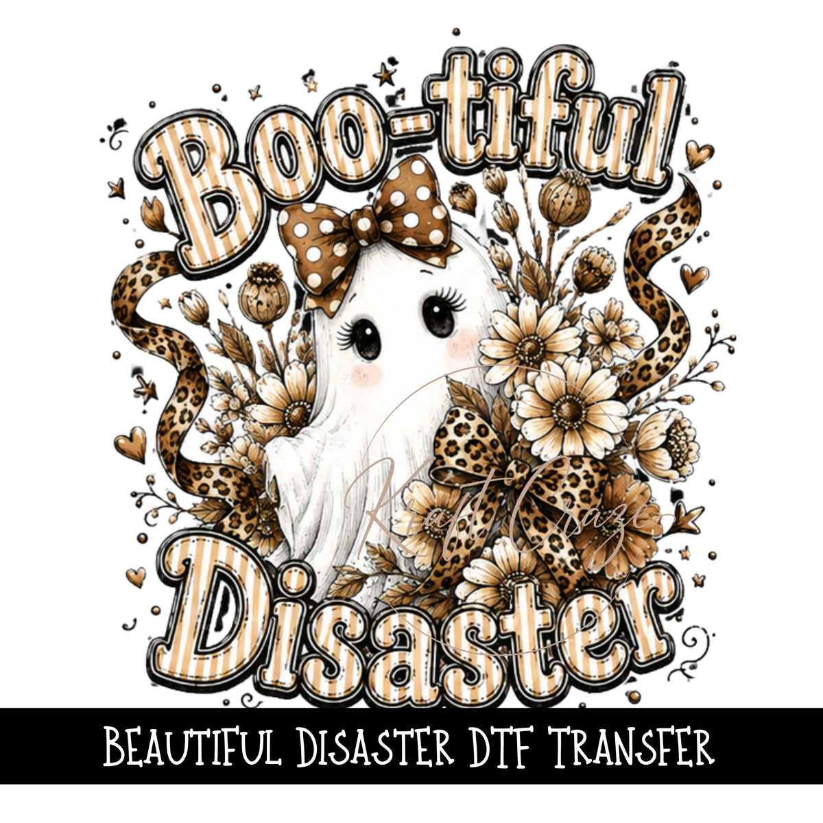 Beautiful Disaster Coquette DTF Transfers 2 pc set