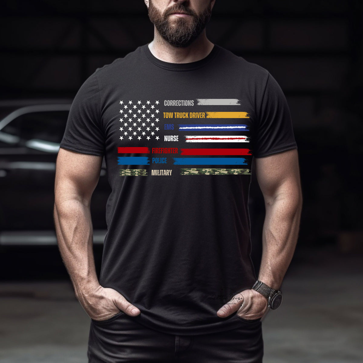 Emergency Responders Flag DTF Transfers