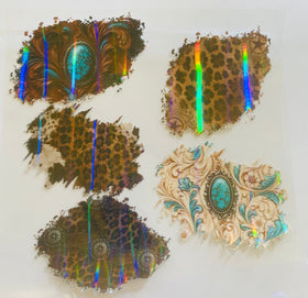 #165 Western Leopard holographic  Decal sheets (2 varrients )