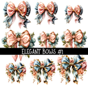 Elegant Bows UV DTF Decal sheets