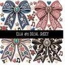 Ella UV DTF Decal sheets 12 Designs available