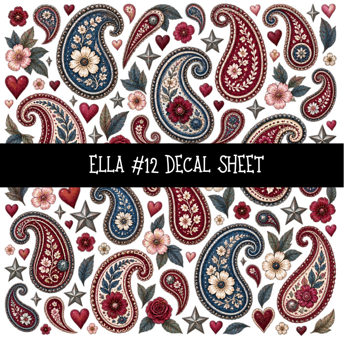 Ella UV DTF Decal sheets 12 Designs available