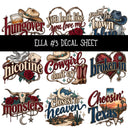 Ella UV DTF Decal sheets 12 Designs available