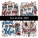 Ella UV DTF Decal sheets 12 Designs available