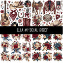 Ella UV DTF Decal sheets 12 Designs available