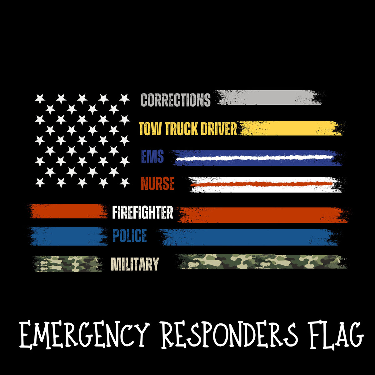 Emergency Responders Flag DTF Transfers