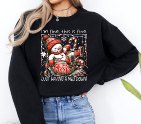 I'm fine meltdown DTF Transfers