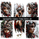 Enchanted Fairies Torn Pages UV DTF Decal sheets 9 Designs available
