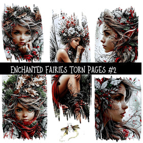 Enchanted Fairies Torn Pages UV DTF Decal sheets 9 Designs available