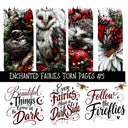 Enchanted Fairies Torn Pages UV DTF Decal sheets 9 Designs available