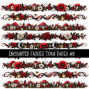 Enchanted Fairies Torn Pages UV DTF Decal sheets 9 Designs available