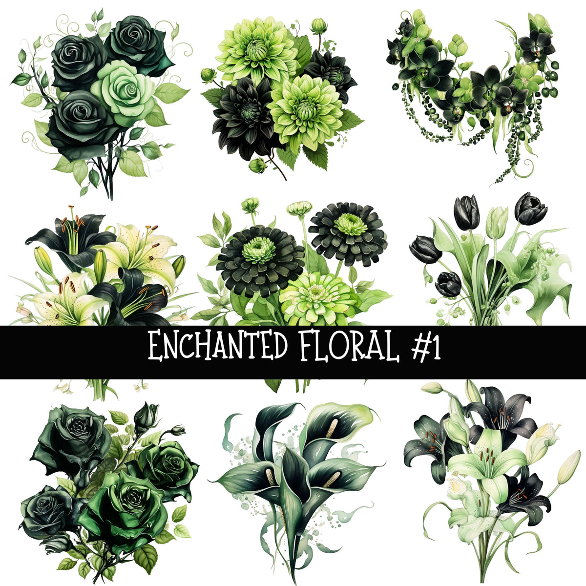 Enchanted Floral UV DTF Decal sheets 3 to choose from