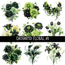 Enchanted Floral UV DTF Decal sheets 3 to choose from