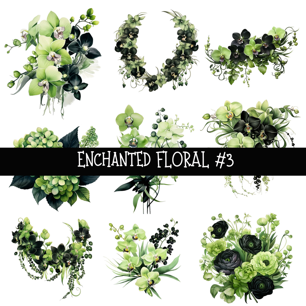 Enchanted Floral UV DTF Decal sheets 3 to choose from