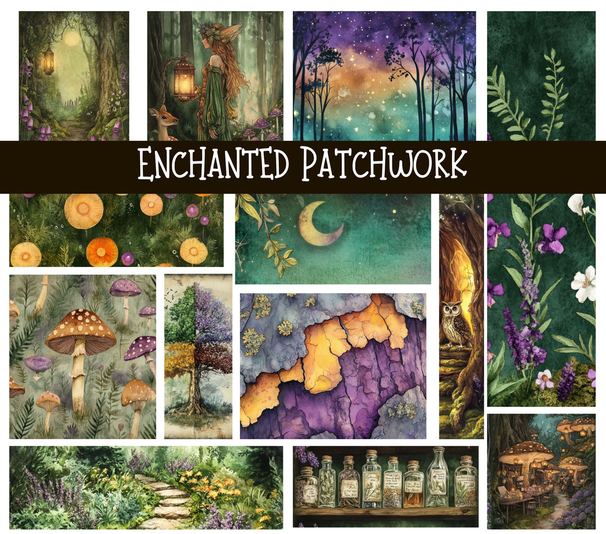 Enchanted Doodle Patchwork Set