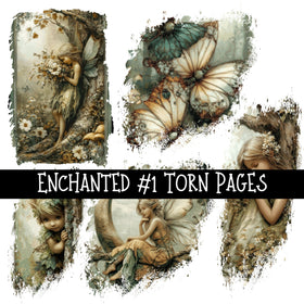 Enchanted Torn Pages UV DTF Decal sheets 5 designs available