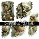 Enchanted Torn Pages UV DTF Decal sheets 5 designs available