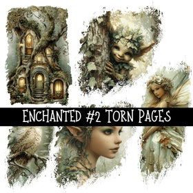 Enchanted Torn Pages UV DTF Decal sheets 5 designs available