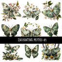 Enchanting Moths UV DTF Decal sheets