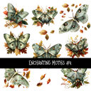 Enchanting Moths UV DTF Decal sheets