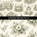 Evergreen Christmas precut Duo 12x12 vinyl sheet
