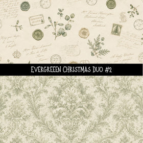 Evergreen Christmas precut Duo 12x12 vinyl sheet