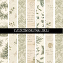 Evergreen Christmas precut Strips 12x12 vinyl sheet