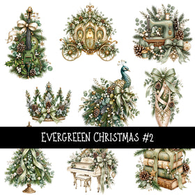 Evergreen Christmas UV DTF Decal sheets 10 Designs available