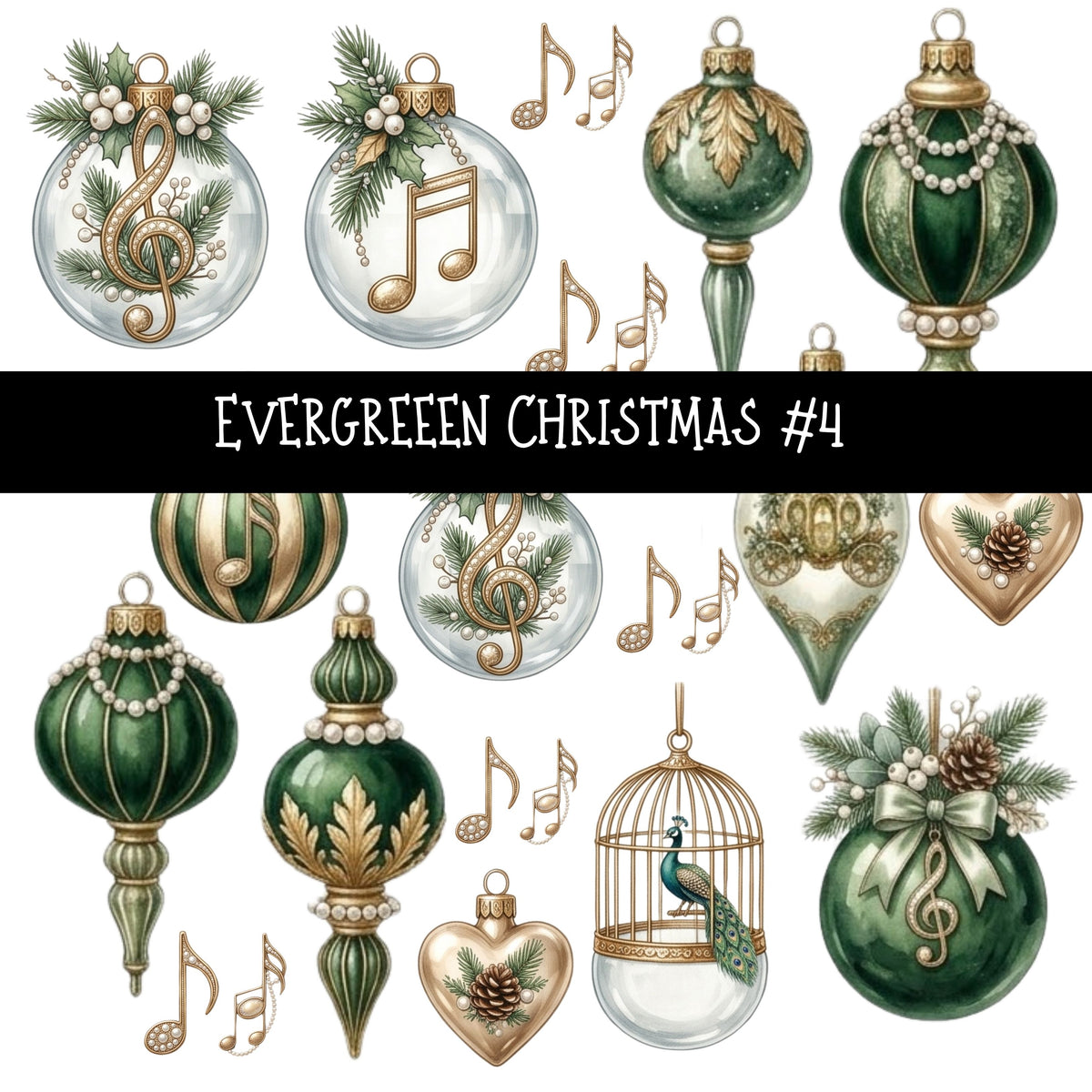 Evergreen Christmas UV DTF Decal sheets 10 Designs available