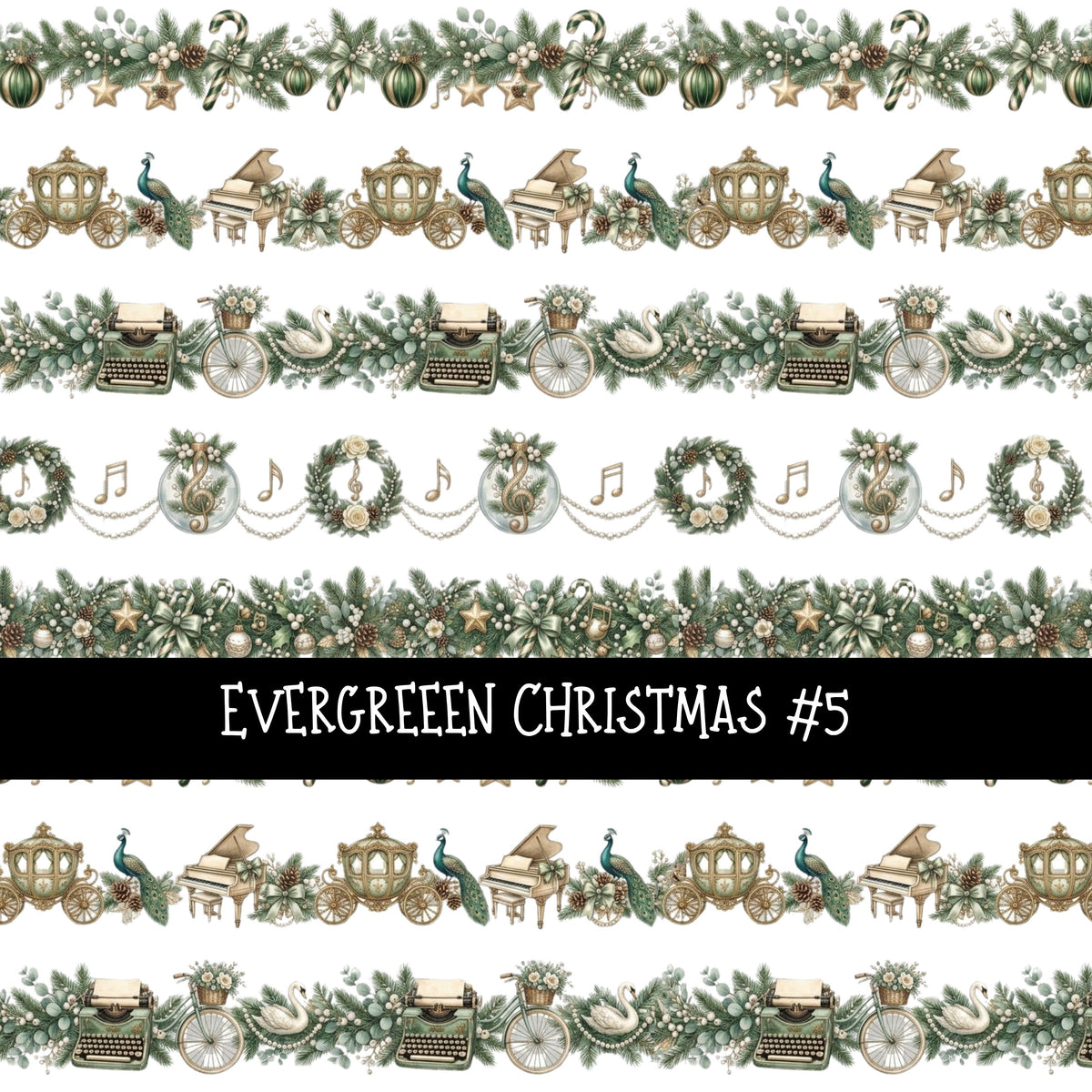 Evergreen Christmas UV DTF Decal sheets 10 Designs available