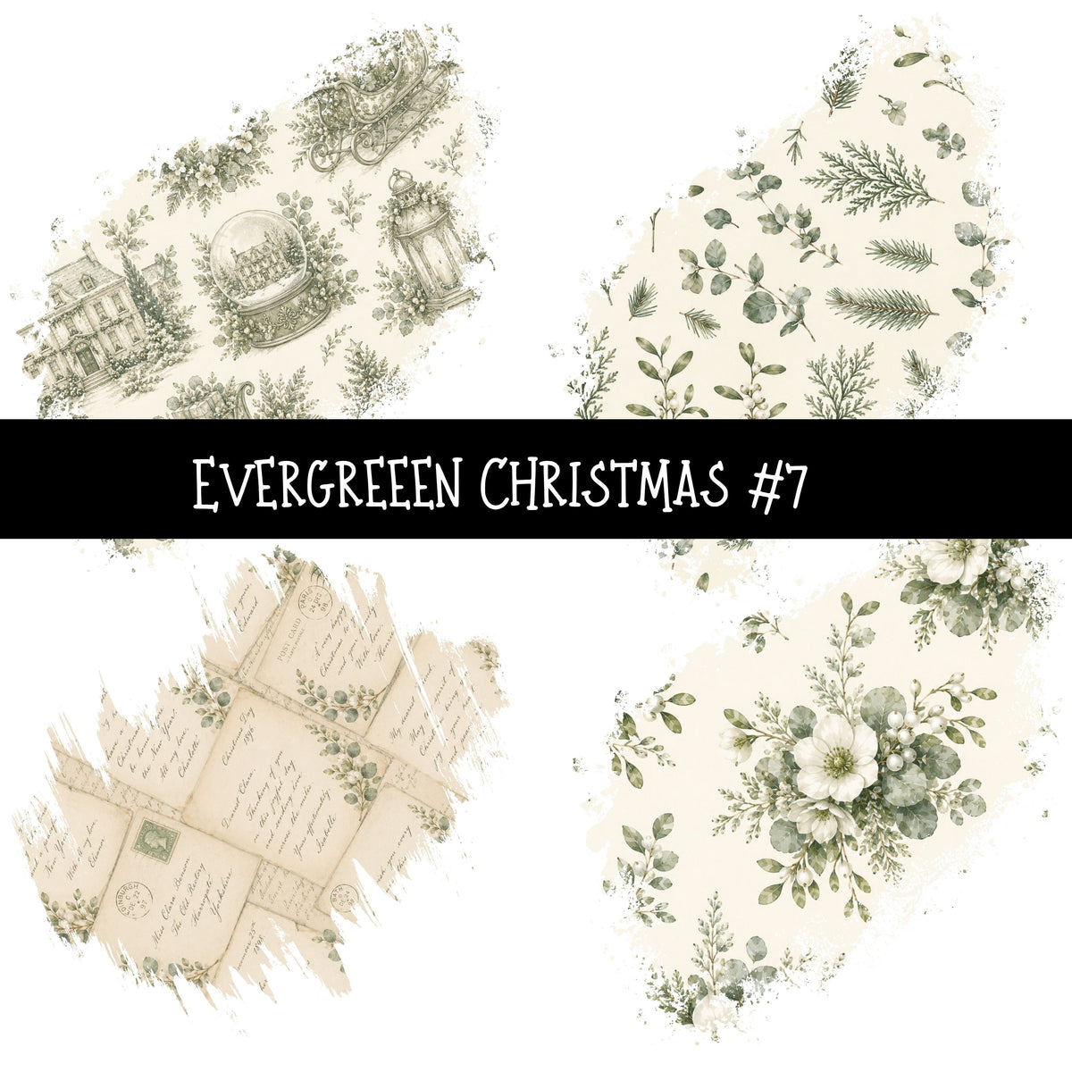 Evergreen Christmas UV DTF Decal sheets 10 Designs available