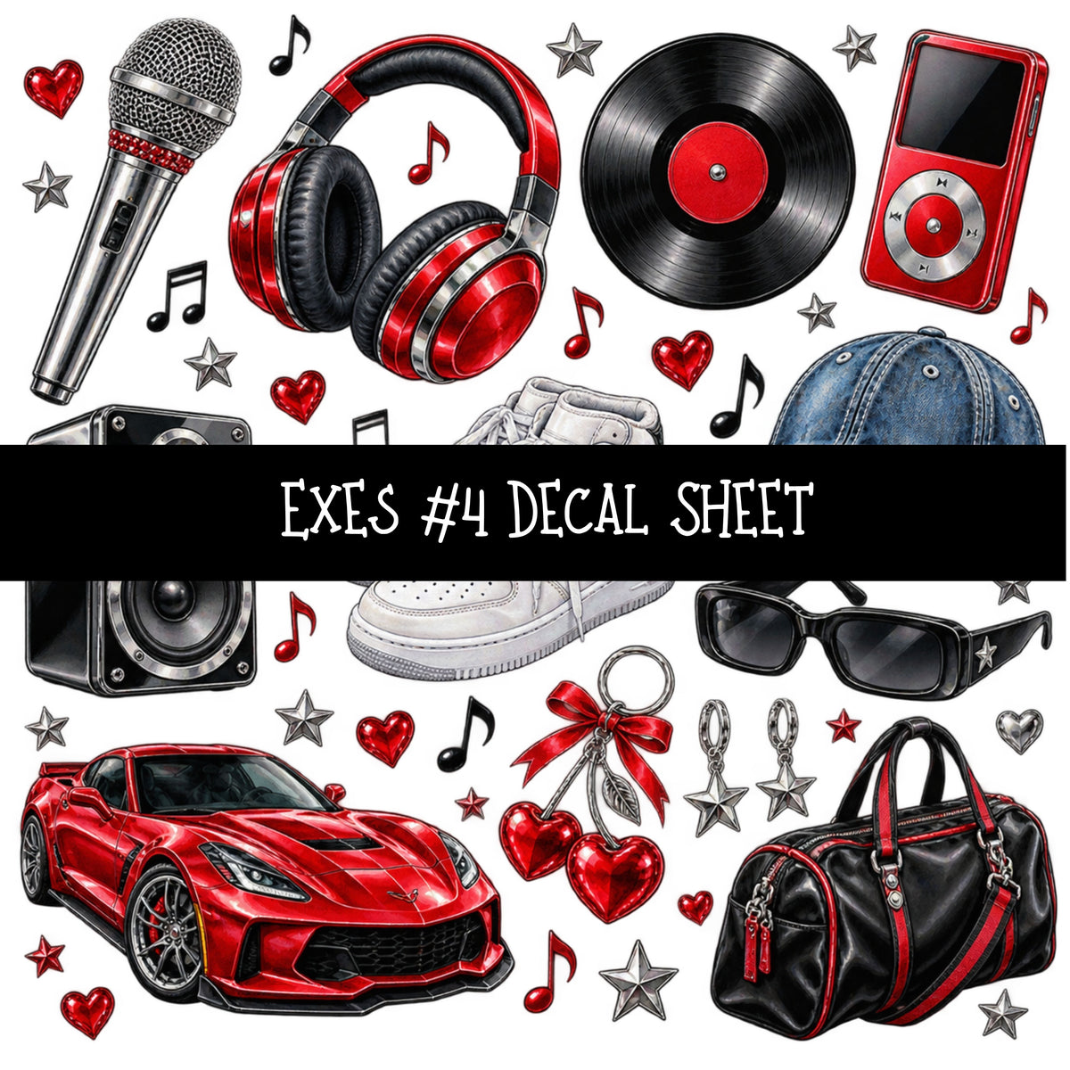 Exes UV DTF Decal sheets 11 Designs available