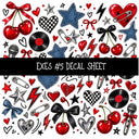 Exes UV DTF Decal sheets 11 Designs available