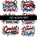 Exes UV DTF Decal sheets 11 Designs available