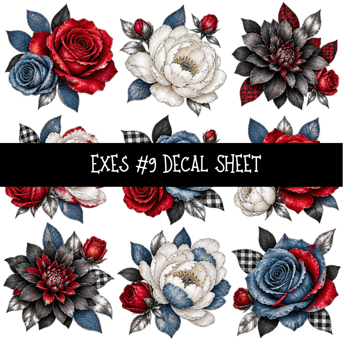 Exes UV DTF Decal sheets 11 Designs available