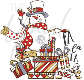 Fa La La La Snowman Adhesive Vinyl