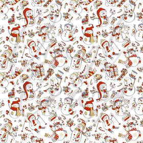 Fa La La La Snowman Adhesive Vinyl