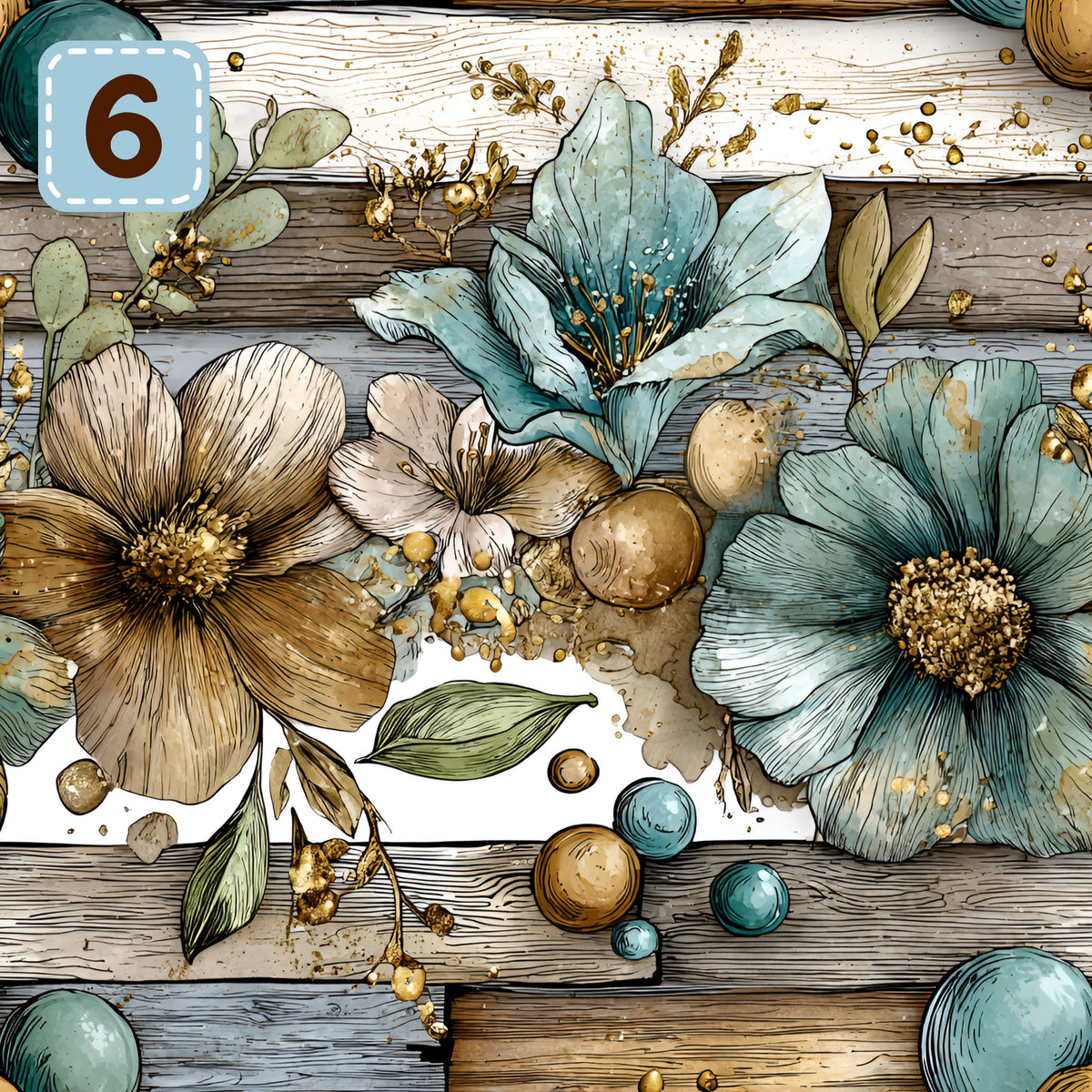 Fable and Foil collection- 2 sizes vinyl sheets-18 designs available