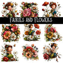 Fairies and Flowers- UV DTF Decal sheet