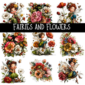 Fairies and Flowers- UV DTF Decal sheet