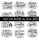 Fairy God Mother Torn Pages UV DTF Decal sheets 6 Designs available