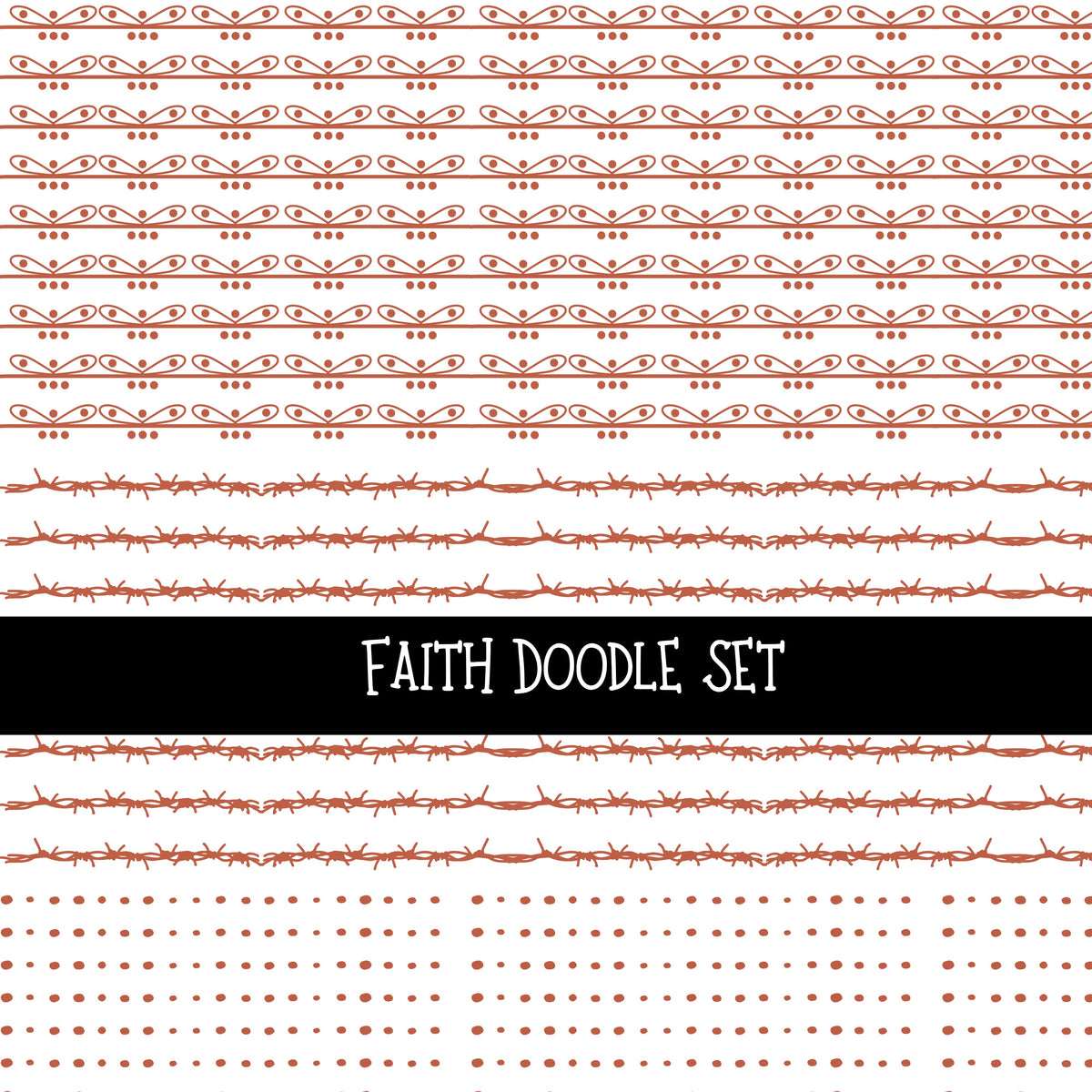 Faith Doodle Patchwork Set