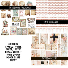 Faith Doodle Patchwork Set