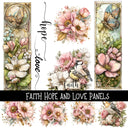 Faith Hope and Love panels UV DTF Decal sheets