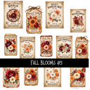 Fall Blooms Torn Pages UV DTF Decal sheets 7 Designs available